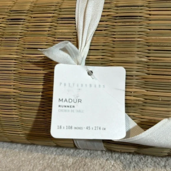 NWT Pottery Barn Madur Table Runner - 18 x 108 inches - Picture 6 of 6
